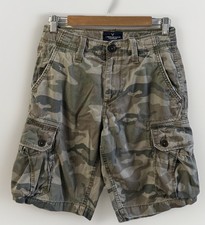 American Eagle Outfitters Shorts Green Camo Cargo Cotton Casual Sz 26