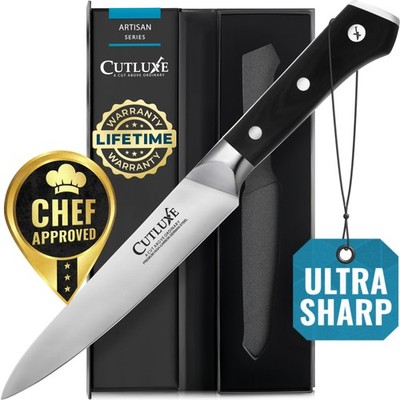 Cutluxe Kitchen Utility Knife, 5.5'' Paring Kitchen Knife   Razor Sharp Blade,...
