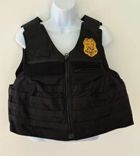 SECOND CHANCE Women Oregon City Armor Plate Carrier Front Open S/M Black Molle
