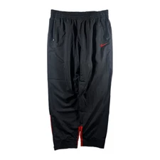 Nike Men's Dri-Fit Athletic Training Gym Track Jogging Pants Black Red (3XL)