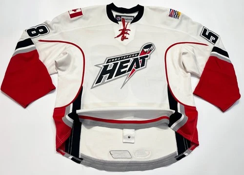 Reebok Abbotsford Heat SPURGEON #58 AHL Game Worn Hockey Jersey Sz 56 Canada
