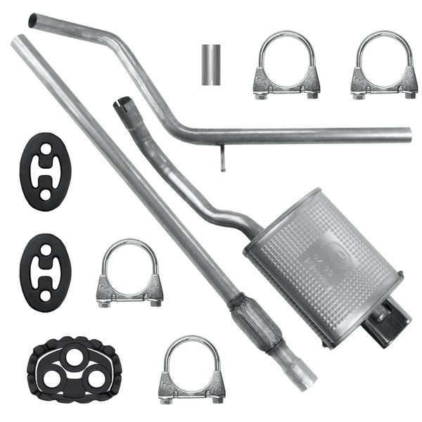 Auspuff SchalldäMpferset FüR Fiat 500 1 I FließHeck 1.2 (2007-2012)-image
