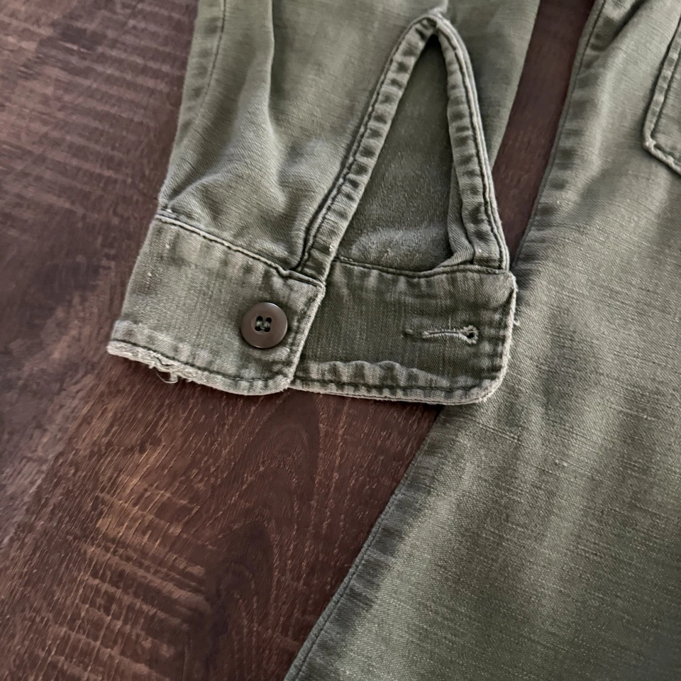 De Colección Ejército de Estados Unidos Militar OD Camisa de Campo Chaqueta 19 X 26 Algodón Chaqueta Verde Oliva Foto 4 de 4