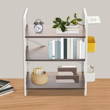 3 Tiers Bookshelf Adjustable Magazine Storage Shelf Desktop Stationery Organizer