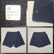 Lululemon Surge Lined Short  6” Gym Running Towel Loop Classic Blue M