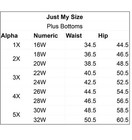 Just My Size Medium Stonewash Pull On Cropped Snap Hem 2 Pocket Pants Size 0X — photo 10