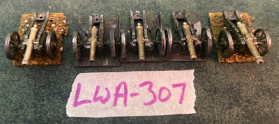 15mm Painted Minifigs Napoleonic Era Cannons Lot LWA-307