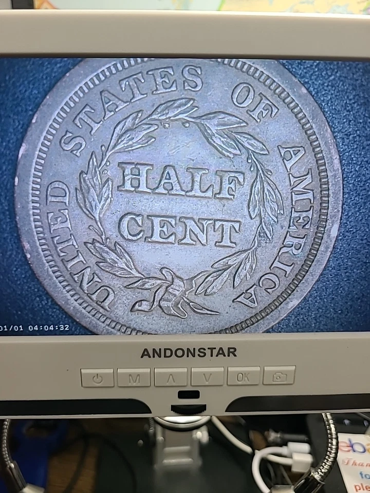 1854 Half Cent Braided Hair MS Very Clean Coin - Image 4 of 4