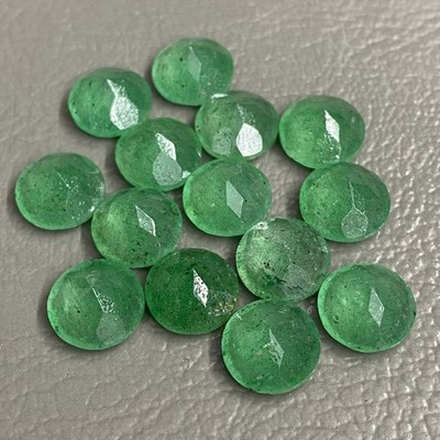 Natural Green Strawberry Quartz Round Faceted Cut 5mm To 20mm Loose Gemstone