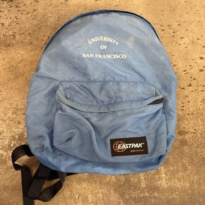 Vintage USF Eastpak 1990's Made In USA Blue Backpack University Of San Francisco