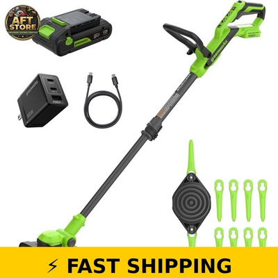 #ad Greenworks 24V 12quot; Brushless String Trimmer Kit 2 in 1 $222.99