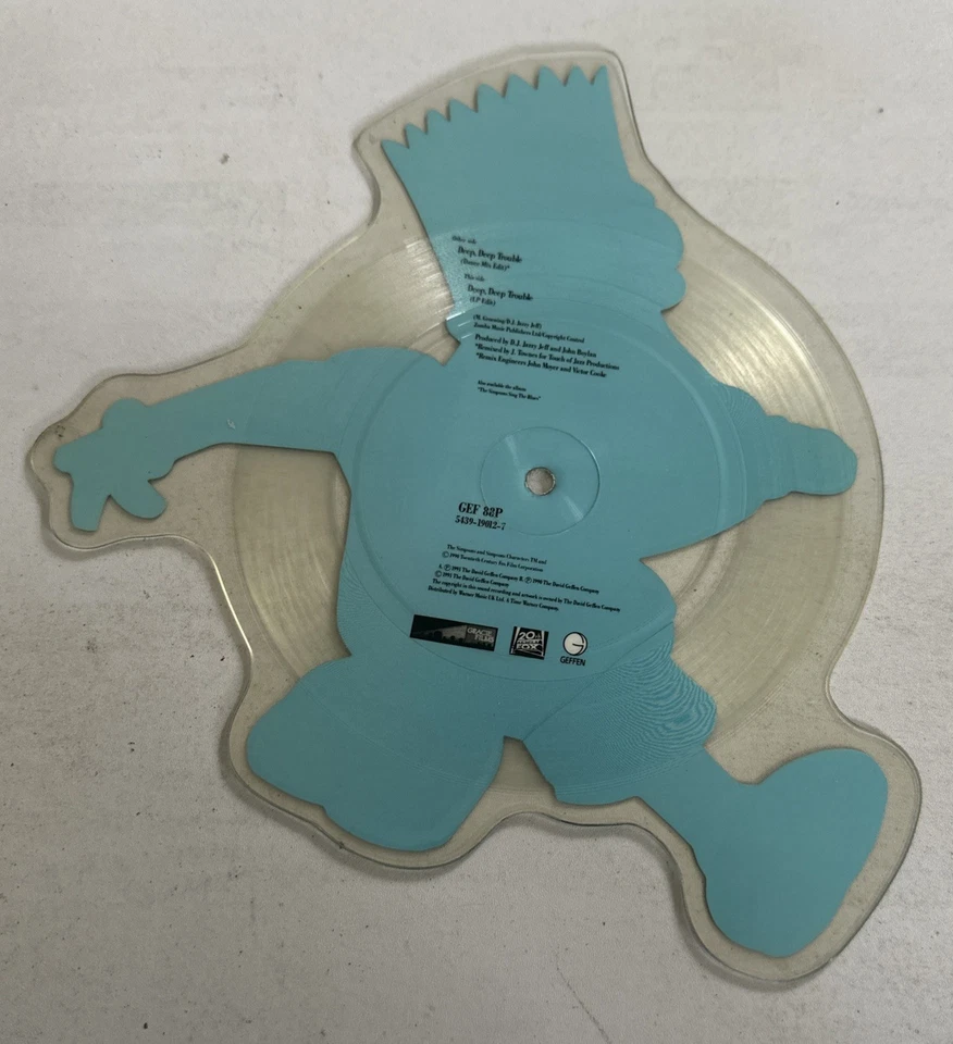 The Simpsons Deep Deep Trouble Limited Edition Shaped Picture Vinyl Disc EX - Image 3 of 4