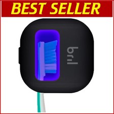 Fast-Acting UV-C Toothbrush Sanitizer with Compact Travel Case - Black Elegance