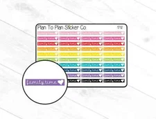 1712~~Family Time Planner Stickers.