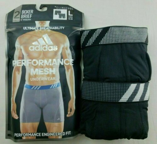 adidas Mens Sport Performance Mesh Boxer Brief Underwear (3-Pack)