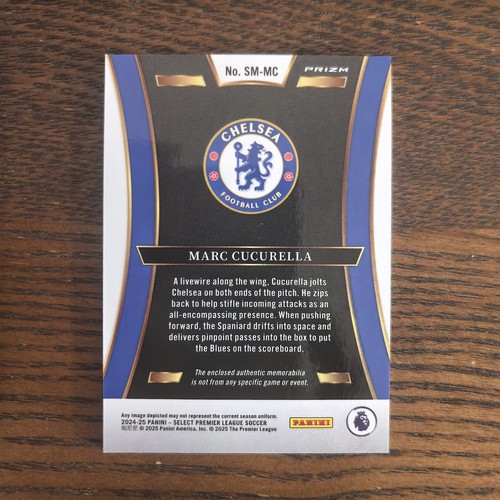 Marc Cucurella 2024-25 Panini Select EPL Select Materials Reliquia Prizm Chelsea - Imagen 2 de 2