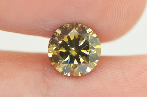 Runde Form Diamant ausgefallener Champagner lose VS2 verbessert zertifiziert echt 2,03 Karat - Bild 8 von 8