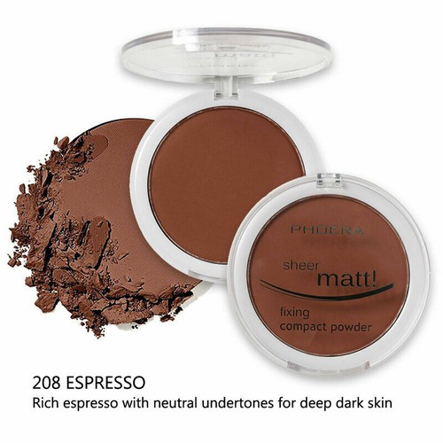 PHOERA COMPACT PRESSED POWDER MATTE SETTING FACE FOUNDATION MAKE UP BASE FIXER - Picture 20 of 20
