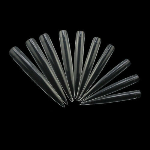 100 Stück Extra Lange Falsche Nailart Tips Stiletto Spitz Quadrat Gebogen Fingernägel - Bild 9 von 12