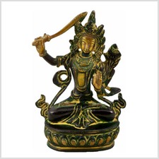 Manjushri Tara Buddha 15cm Messing Tibet Monju Wei&szlig;e Tara Gr&uuml;ne Tara Nepal