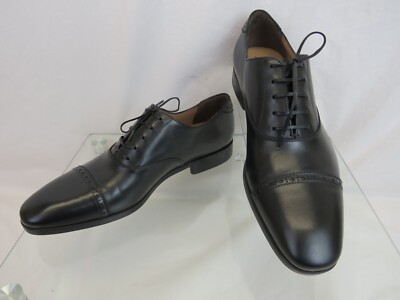 NIB SALVATORE FERRAGAMO BOSTON BLACK BROGUE LEATHER GANCINI  display picture 1