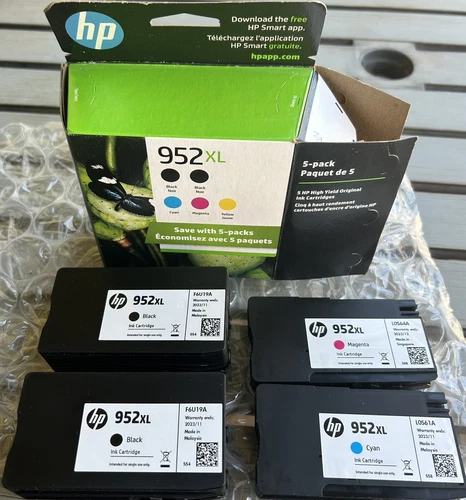 Genuine HP 952 XL 5 Pack High Yield Ink Cartridge Combo- 1 Missing Exp. 11/23