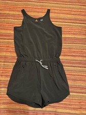 Athleta Girl All In Romper Jumpsuit 1-Piece Black Size M/8-10