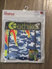 ETHIKA THE STAPLE BOMBER FULL SEND BOXER BRIEFS  SIZE LARGE