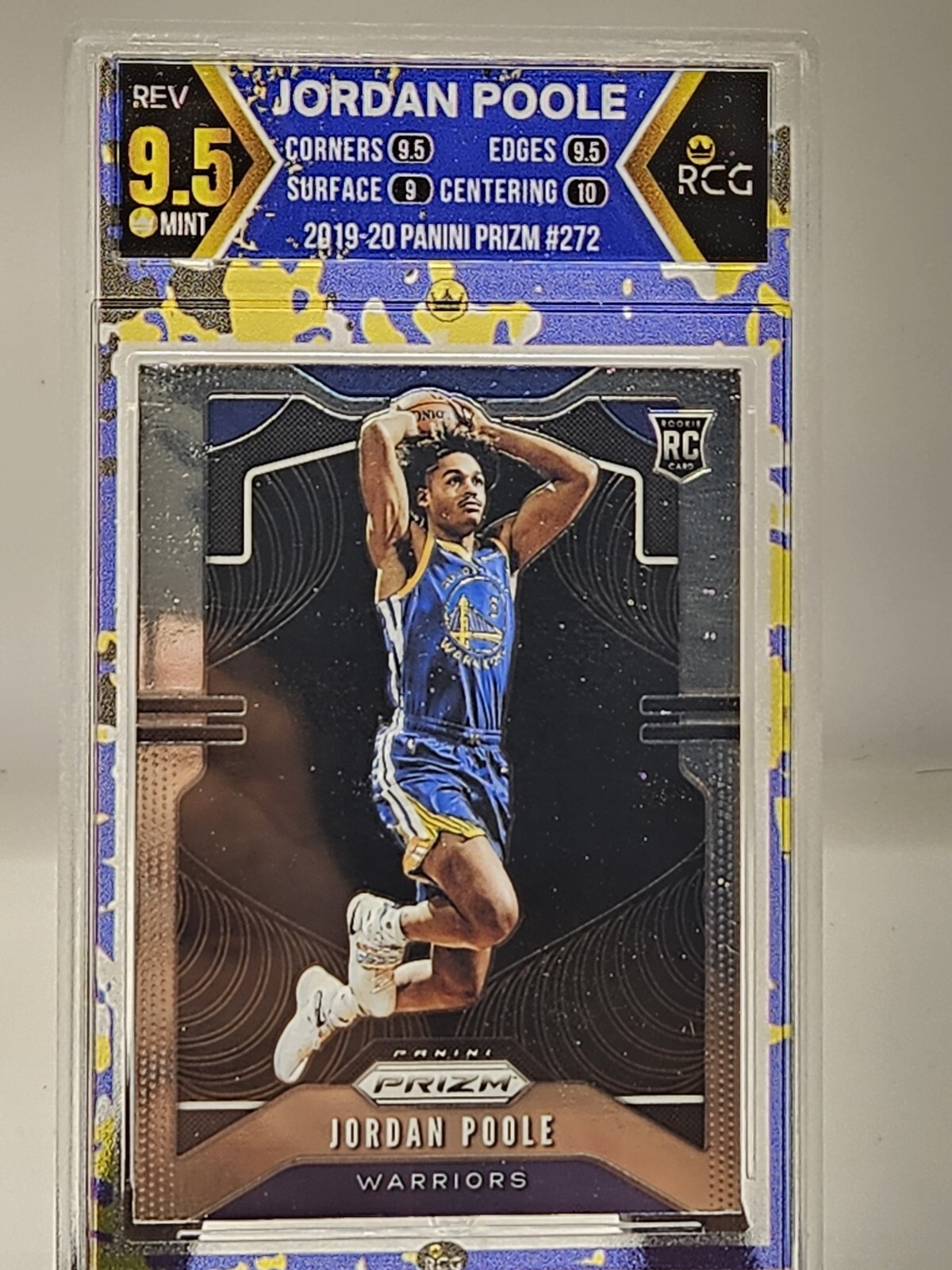 2019-20 Panini Prizm - Rookie #272 Jordan Poole (RC) Graded 9.5 Mint