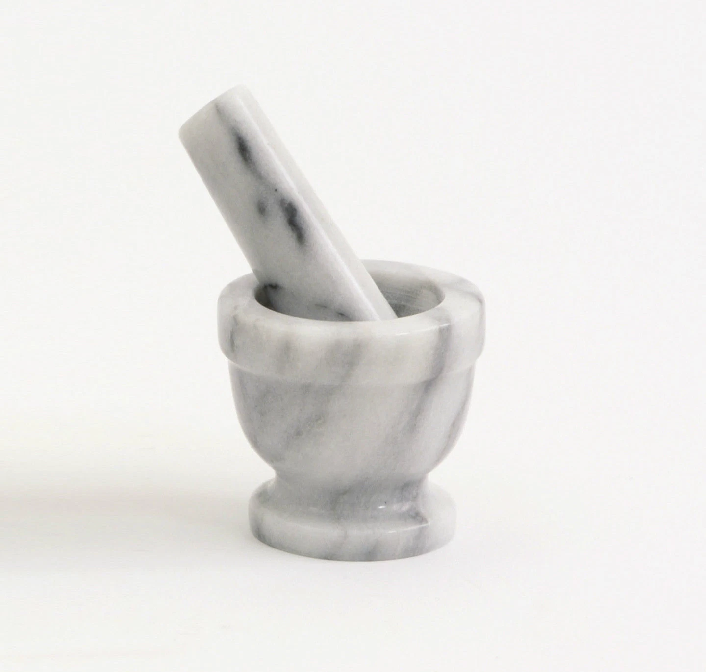 Kitchen mortar in white marble with pestle white marble mortar pestle 6x6cm