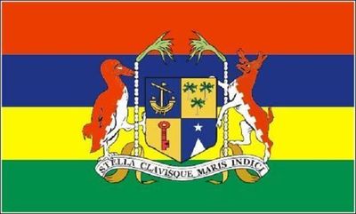 Aufkleber Mauritius mit Wappen Flagge Fahne 12 x 8 cm Autoaufkleber Sticker