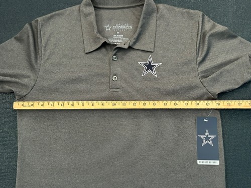 Dallas Cowboys Authentics Men’s Size Large Embroidered Collar Polo Shirt Gray - Picture 6 of 7