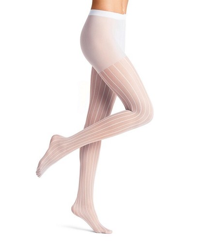 Medias blancas FALKE Linear Lounge para mujer con estampado gráfico. Talla: Grande - Imagen 6 de 12