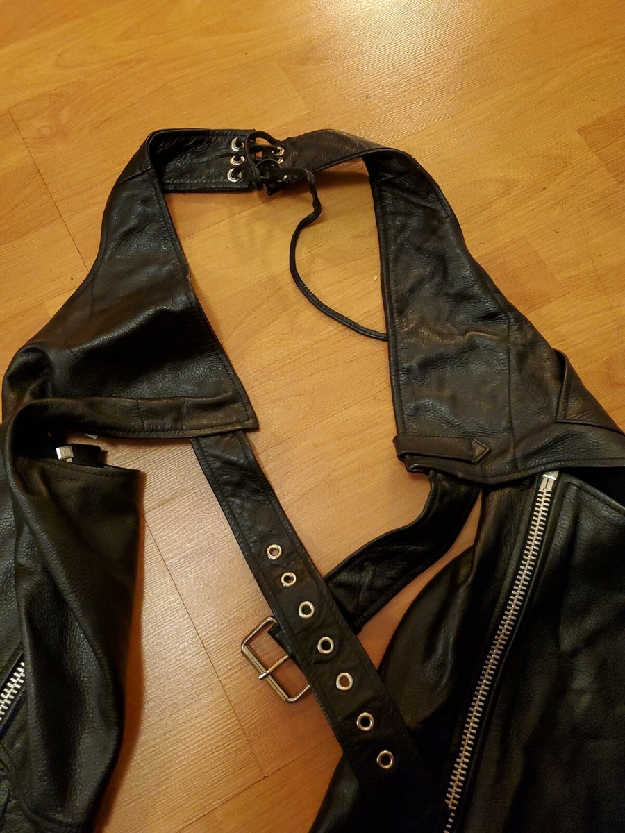 Wilsons Leather Motorcycle Chaps XXL Black, Zippered & Snapped | eBay