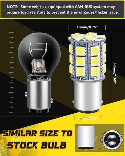 2 BRIGHT LED Headlight Bulbs for Deere 200 Series 240, 245, 260, 265, 285 mower - Picture 9 of 12
