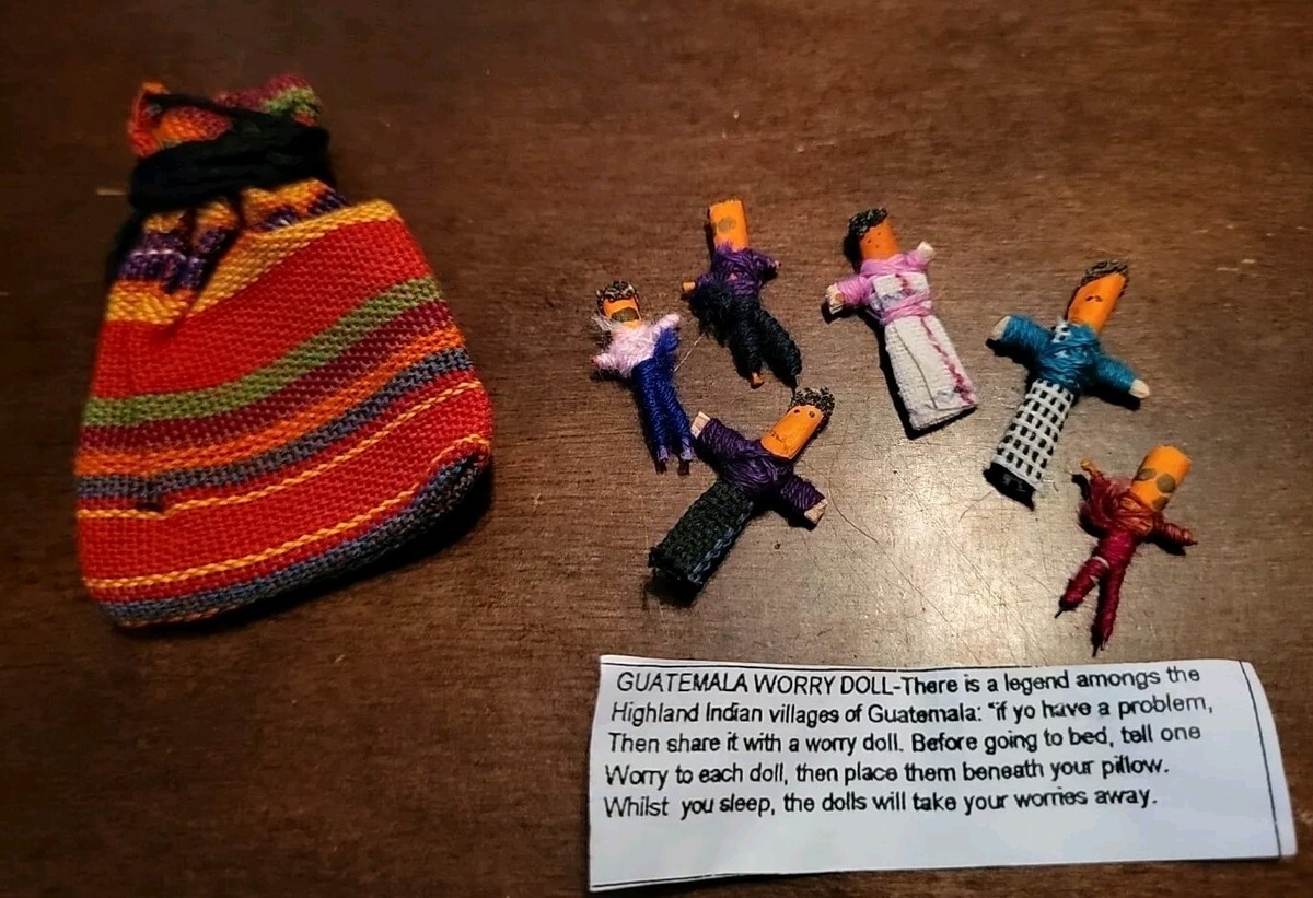 Guatemalan Worry Dolls in Pouch, New | eBay