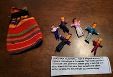 Guatemalan Worry Dolls in Pouch, New