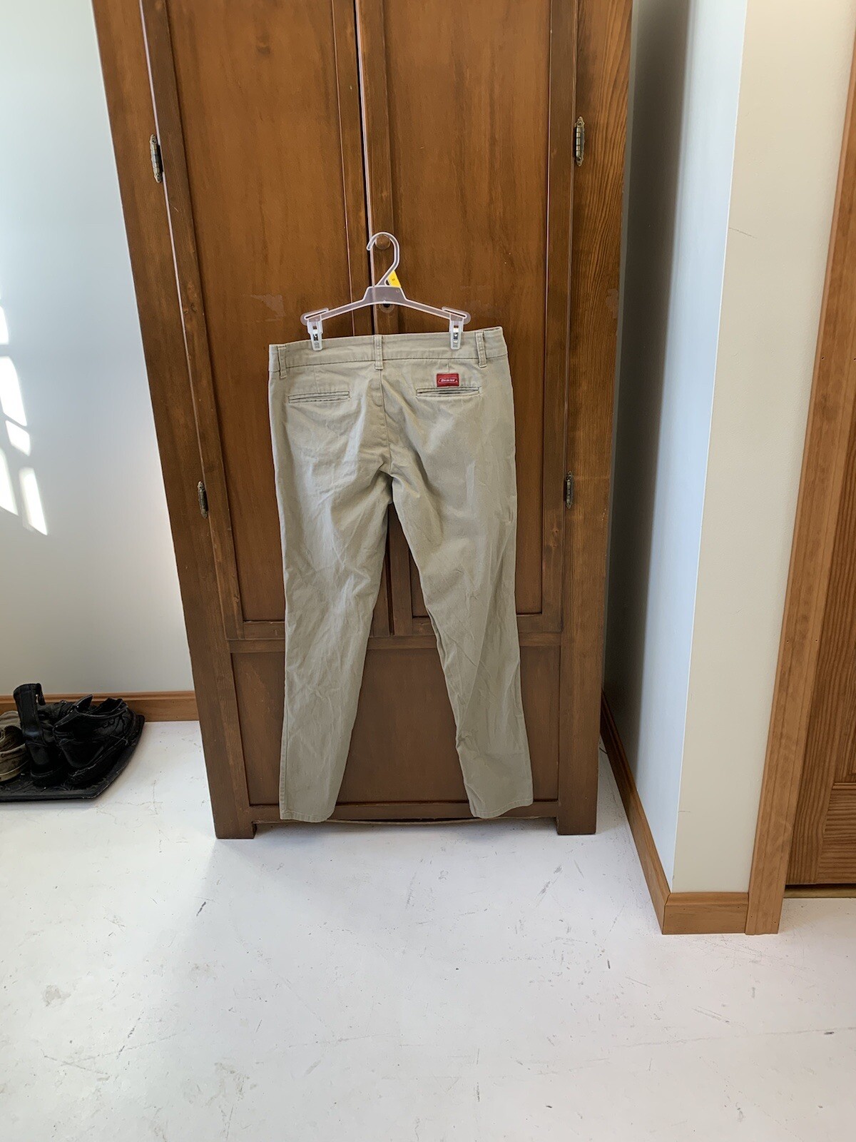 Dickies khaki Pants juniors 15 31in Inseam 910 In Rise cotton Spandex