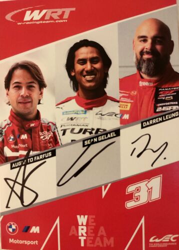 photo signed sports autograph card WRT WEC  - Picture 1 of 1