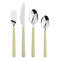 Cutlery Sets Stainless Steel Olive Green ABS Handle Fork Spoon Set Glim & Glam