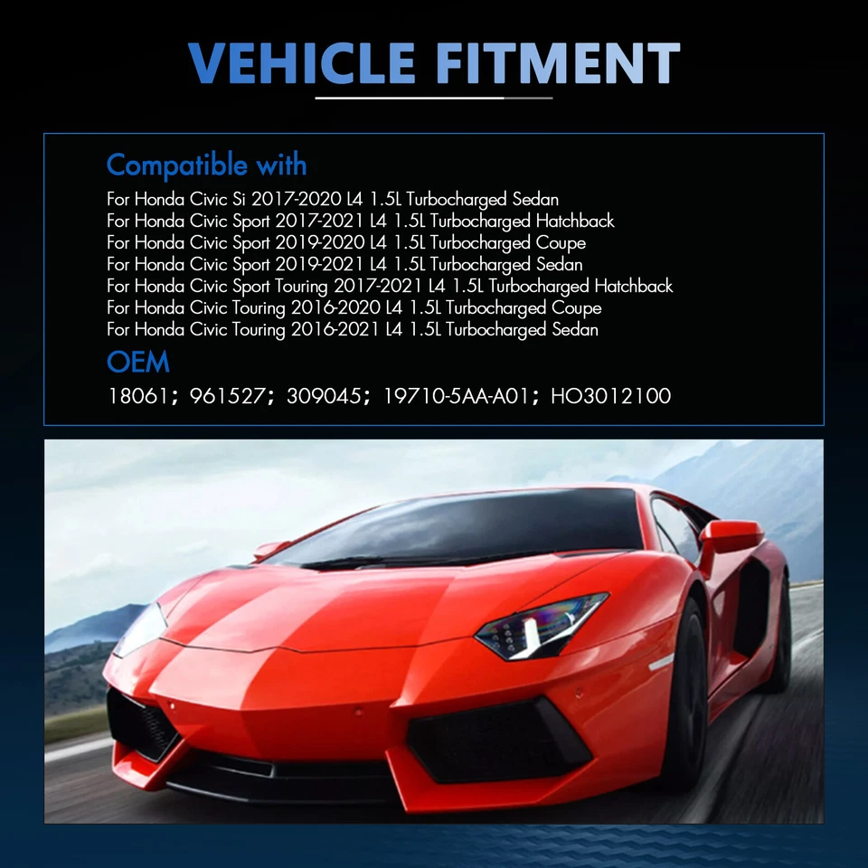 Intercooler de aire turbo carga 19710-5AA-A01 apto para Honda Civic 2016-2021 L4 1,5 L Foto 3 de 4