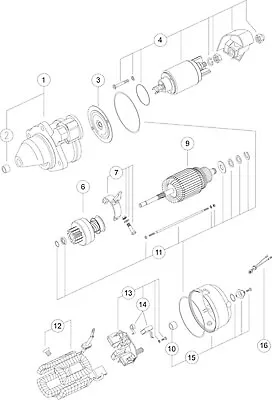 Mahle Starter Motor for Volvo (Bm) LM846 5.5L D50B,D60A 1.76- - 06.79 - Picture 1 of 3