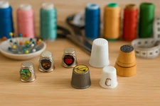 Thimbles Metal Wood Ceramic Lot of 7