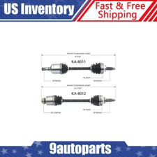 Fits 1.8L 2001-2004 Kia Spectra Sephia w/ Manual Trans. 2PC Front CV Axle Shaft