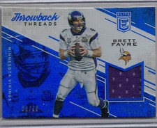 2016 Elite Throwback Threads Brett Favre Jersey Patch /99 Minnesota Vikings