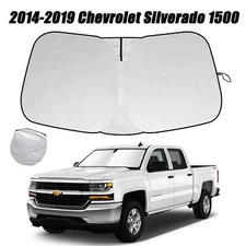 Car Windshield Sun Shade UV Rays Block Cover For Chevy Silverado 1500 2014-2019