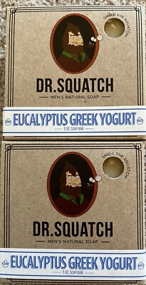 2 Dr Squatch 5 oz Bar Soap (2) Eucalyptus Greek Yogurt Bar Soap