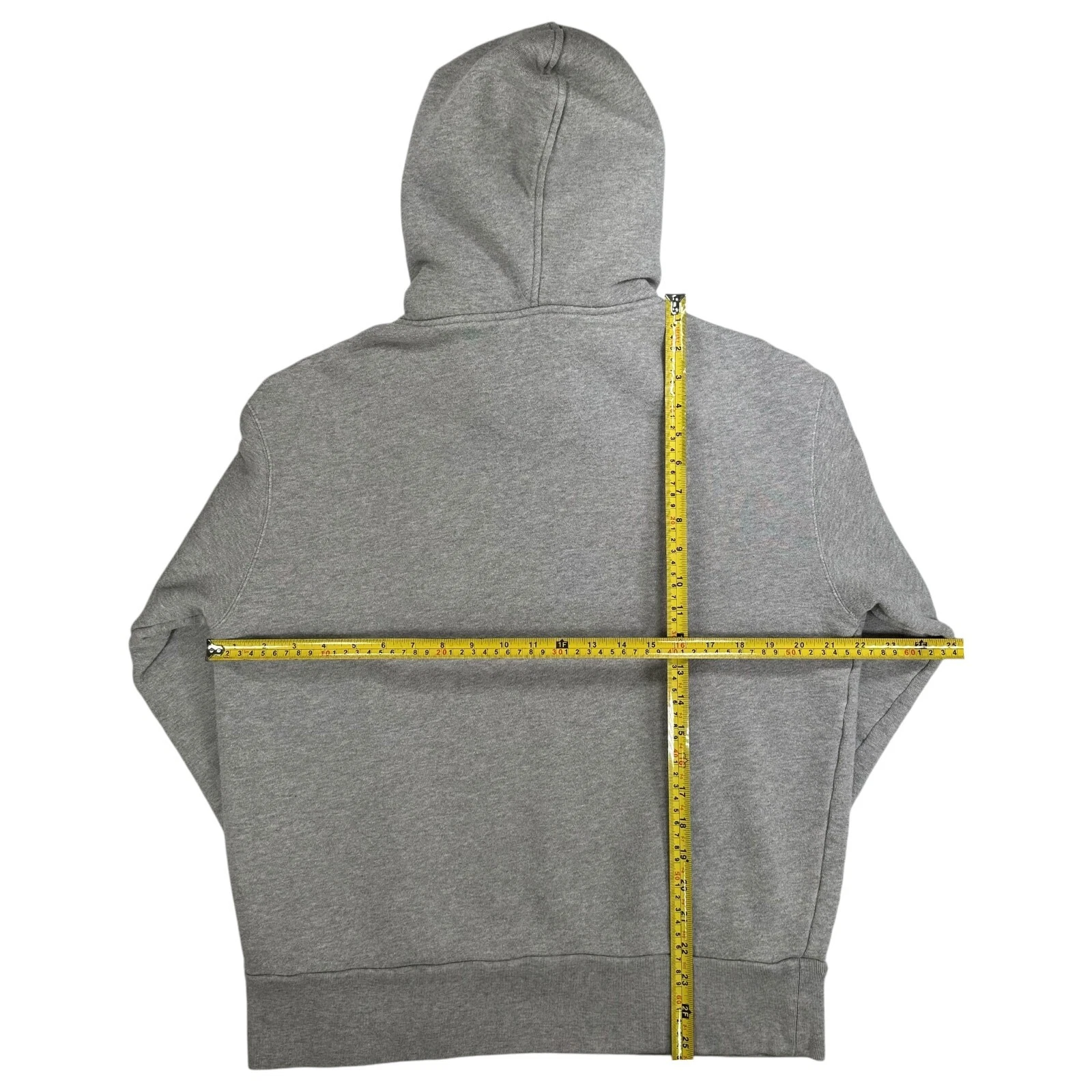 Felpa Gucci taglia S grigia disco logo blu stampa grafica coulisse cappuccio