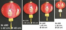 Lampione 1 Pz. Nylon Rosso 4 Misure Rotondo Ø 40 35 30 25 CM Cina Lampe Lanterna