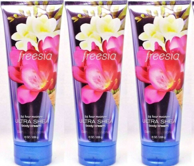 BATH AND BODY WORKS FREESIA BODY CREAM 8 FL OZ (SET OF 3) eBay